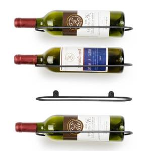 lot 2488 image: AQAREA Wall Mounted Wine Rack Metal Wall Mount Wine Bottle Holder - for Wine Cellar Home Kitchen Bar Decor - 4Pcs