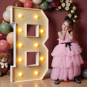 lot 5956 image: imprsv 4FT Marquee Letters Large Light Up Letters for Birthday Party Decor Wedding Decorations, Marquee B for Party Decoration, Large Signs Arch Kit Decorations