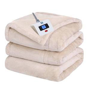 lot 5962 image: Sealy Electric Blanket Full Size, Flannel Heated Blanket with10 Heating Levels & Auto Shut Off, Machine Washable, Beige, 80 x 84 Inch