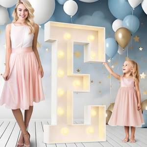 lot 5977 image: Ledido 4FT Marquee Light Up Letters E, Easy to Assemble Marquee Letters 4 Feet Tall for Indoor & Outdoor Events, Large Lighted Letter for Birthday Graduation Baby Shower Anniversary Party Decorations