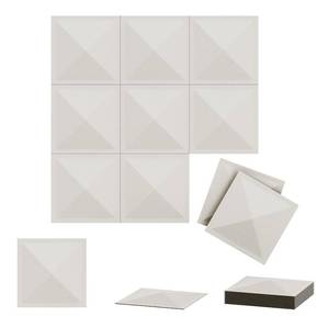 lot 5980 image: Mossfelting 12 Pack 3D Wall Panels for Interior Wall Decor, Accent Felt Wall Panels for Office Living Room Bedroom Hotel Lobby, 12x12 PVC Pyramid Wallpapers Cover 12.Sq.Ft��White��