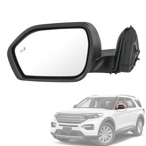 lot 5996 image: RUIANOMG Door Mirror Left Driver Side Replacement For Ford Explorer 2020 2021 2022 2023 2024 2025, Replace LB5Z17683AA, FO1320672 Blind Spot Black 5Pins