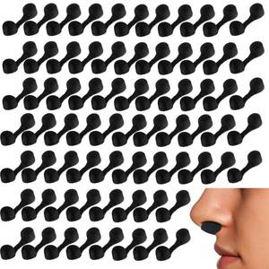 lot 6014 image: Tondiamo 150 Pcs Nose Plug Filter Bulk Sponge Nostril Nose Dust Filters for Spray Tanning Welding Dust Allergies(Black)