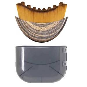 lot 6049 image: Lymphatic Contour Face Brush Lymphatic Drainage Massager Double Chin Reducer Lymphatic Drainage Brush for Face,Ergonomically Designed to Fit The Skin Precisely and Relieve Fatigue (Brown)