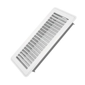 lot 6058 image: Howeall 4 x 10 Floor Register - Heavy Duty Steel Walkable Floor Vents - Easy Adjust Air Supply Lever - Vent Covers for Home (White)