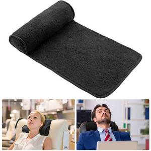 lot 6059 image: Weysat Neck Head Pillow for Recliner Chair Non Slip Fleece Adjustable Neck Roll Support Headrest Pillow for Travel Home Office Recliner Couch Sofa Armchair(Black)