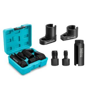 lot 6088 image: DURATECH 5PCS O2 Oxygen Sensor Socket Thread Chaser Set, 38 12 Drive x 78 22mm Oxygen Sensor Remover O2 Sensor Removal Tool Kit