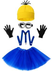 lot 6485 image: WISHTEN 5 PCS Halloween Costume for Kids Girls,GogglesBeanieTutu SkirtSuspendersGloves Halloween Costume Accessories