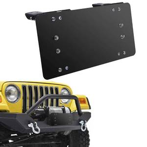 lot 6491 image: NORTHYUN Flip Up License Plate Mount Winch Roller Fairlead Mounting Bracket 8 34 Inch Holder Black Stainless Steel