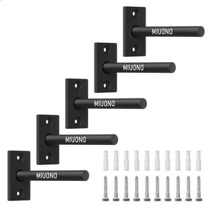 lot 9128 image: MIUONO Weight Plate Rack, Wall Mount Weight Plate Holder for 1 Plates, 5 Pack Weight Storage Racks Home Gym Organizer