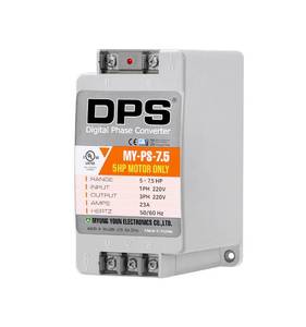 lot 10034 image: DPS Sinlge Phase to 3 Phase Converter, 7.5HP, 23A, InputOutput 200V - 240V My-PS-7.5 Model Used for 5HP(3.7kW) 15A Motor, DPS Must Be Used for 1 Motor Only, UL-Listed