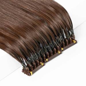 lot 10041 image: 6D Human Hair Extensions - 10pcspack Fast Full Head, Can Perm & Dye, No-Trace, Naturally Real Straight (20 inchBrown)