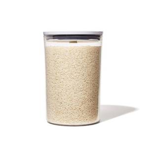 lot 10054 image: OXO Good Grips Round POP Container �� Large (5.2 Qt) for flour, sugar, cereal and more  Airtight Food Storage  BPA Free  Dishwasher Safe  Clear Body,White
