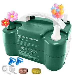 lot 10060 image: Electric Balloon Pump, Portable Electric Balloon Blower Machine Balloon Air Pump Dual Nozzle Balloon Inflator for Party Decorations