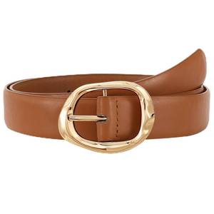 lot 10070 image: JASGOOD Women Leather Belt for Jeans Pants Ladies Casual Waist Belt Fashion Women Belt with Gold Buckle