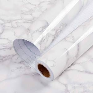 lot 10083 image: practicalWs Glossy Marble Contact Paper Granite WhiteGrey Kitchen Countertop Cabinets Furniture Refurbishment Wall Paper Thick Removable Wallpaper Peel and Stick Wall Decor Vinyl Wrap 11.8x78.7