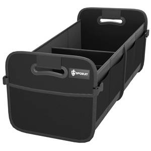 lot 10110 image: Sposuit Trunk Organizer for Car - 70L Collapsible Car Storage with 11 Pockets & Reinforced Handles, SUV Trunk Organizers for Grocery Cargo(Black)