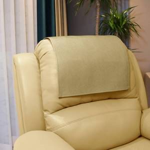lot 10111 image: AmazeCov Non Slip Headrest Cover for Furniture Slipcovers,Faux Leather Headrest Protector for Recline Chair Vinyl Head Protector Cover for Sofa,Theater Seat Cover for Home & Office 17x27 in, Beige