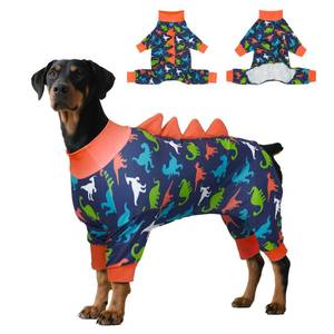 lot 10114 image: UNIPUP Dog Pajamas Large Size, Big Dog Onesie Clothes, Anti Shedding and Licking, Post Surgery Recovery Pet Pjs, Cotton Soft Material Stretchable Pet Pajamas U-COSP05XXL