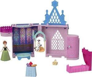 lot 10491 image: Mattel Disney Frozen Toys, Anna Doll House Stackable Castle with Small Doll, Olaf Figure & 7 Furniture & Accessories, Inspired by the Movie