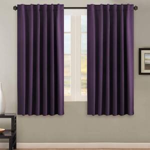 lot 10494 image: H.VERSAILTEX Blackout Curtains Thermal Insulated Window Treatment Panels Room Darkening Blackout Drapes for Living Room Back TabRod Pocket Bedroom Draperies, 52 x 63 Inch, Plum Purple, 2 Panels