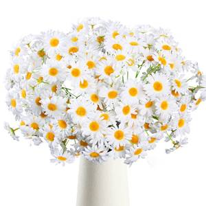 lot 11019 image: AmyHomie Artificial Daisy Flowers, 5 Bunches 135 Heads White Silk Gerbera Daisies, Fake Wildflowers with Bendable Stems for Wedding Home Indoor Outdoor Decor (20 Inches��White)