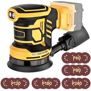 lot 11023 image: 5-Inch Random Orbital Sander, Cordless Sanding Machine Compatible with Dewalt 20V Battery(NO Battery), Brushless Electric Sander with Dust Collector, 6 Variable Speed for Woodworking, Furniture