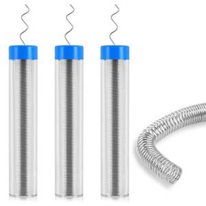 lot 12337 image: Rindion 6040 Solder Wire, 4 PCS Rosin Core Solder, Soldering Wire for Stained Glass, Electrical Soldering, Components Repair (2P 0.8mm12g and 2P 1mm 15g)