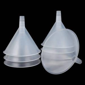 lot 12364 image: CYEAH 8 Pcs Plastic Funnels, 6 Inch Wide Mouth Large Funnel, Clear Plastic Filter Funnel Liquid Transfer Funnels for Filling Bottles, Liquid, Spices, Powder, Lotion, Oils
