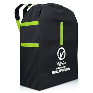 lot 12366 image: V VOLKGO Large Stroller Bag for Airplane, Jogger & Single Stroller Travel Bag - Fits Most Sizes, Gate Check Stroller Bag, Single Stroller Travel Bag, Stroller Cover, Durable