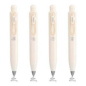 lot 12369 image: BAYTORY 4Pcs Mini Gel Pens, Cute Retractable Small Pocket Pen, Quick Dry Black Ink 0.5mm Pens, Gel Ink Pen Smooth Writing Comfortable to Use for Journaling Note Taking Sketching (White)