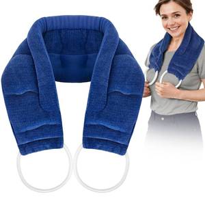 lot 12387 image: Hilph Microwavable Heating Pad for Neck Shoulder, Long & Extra Wide (34.3 x 6.7) Moist Heat Neck Warmer Wrap for Pain Relief, Weighted Hot Compress for Muscle Relaxation, Gift for Women Men, Seniors