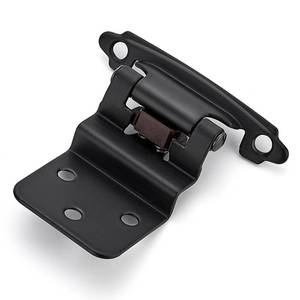 lot 12412 image: Ravinte 50 Packs (25 Pairs) 38 Inset Matte Black Cabinet Hinge,Self Closing Hinges for KitchenBathroomFurniture Cabinets & Doors,Decorative Cabinet Hardware Kitchen Cabinet Hinges with Door Bumper
