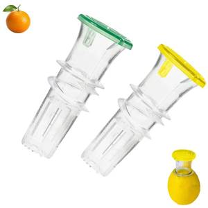 lot 12415 image: Lemon Squeezer, 2-Pack Screw Top Manual Juicer with Pour Spout - Handheld Citrus Press for Lime, Orange, Easy to Clean & Carry for Kitchen, Cocktails, Drinks, Outdoor