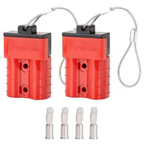 lot 13328 image: Spurtar 50A Battery Quick ConnectDisconnect, 2Pcs 6 AWG Wire 12-36V Quick Connect Jumper Cables Recovery Kit for Car ATV Lifts Motors Trailer Towing Winch, Red