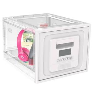lot 14005 image: Time Lock Box for Food,Medicine Locker,Phone Jail Timer,PS5 Game Prison,Snacks Lockbox,Release Stress,Anxiety Relief,Gadget Gift  Combination Timed Locking Container  Kitchen Clear Lockable Safe Box