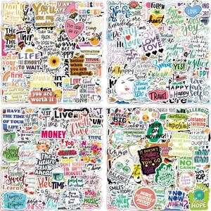 lot 14012 image: 300 PCS Inspirational Stickers for Adults, Scrapbook Vision Board Supplies Motivational Stickers for Water Bottles Laptop, Positive Mental Health Quote Vinyl Stickers for Teens Kids Teachers Students