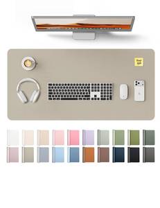 lot 14024 image: YSAGi Leather Desk Pad Protector, Office Desk Mat, Large Mouse Pad, Non-Slip PU Leather Desk Blotter, Laptop Desk Pad, Waterproof Desk Writing Pad for Office and Home (Olive Beige, 31.5 x 15.8)