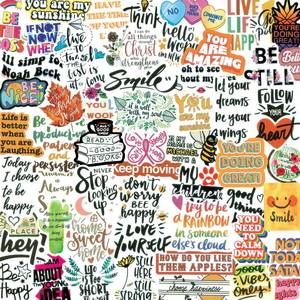 lot 14026 image: 300PCS Inspirational Stickers for Water Bottles, Motivational Stickers for Adults, Teens, Teachers, Vinyl Waterproof Laptop Sticker for Hydroflasks Journaling Scrapbooking Vision Board Supplies