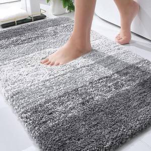 lot 14053 image: OLANLY Bathroom Rugs Mat 34x21, Extra Soft Absorbent Microfiber Bath Rugs, Rubber Backing, Quick Dry, Machine Washable Bath Mats for Bathroom Floor, Tub and Shower, Home Decor Accessories, Grey
