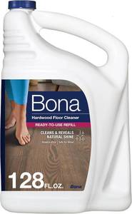 lot 14080 image: Bona Hardwood Floor Cleaner Refill - 128 fl oz - Unscented - Refill for Bona Spray Mops and Spray Bottles - Residue-Free Floor Cleaning Solution for Wood Floors