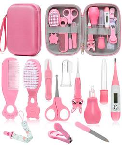 lot 14083 image: Baby Healthcare and Grooming Kit, Safety Newborn Nursery Baby Care Kit, with Hair Brush Comb, Nail Clipper, Thermometer, Pacifier Clip, Baby Registry Search, Baby Girl Boy Newborn Essentials