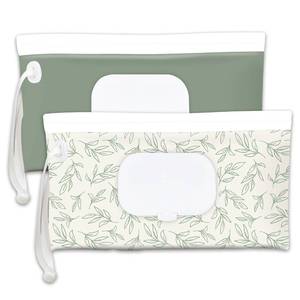 lot 14087 image: cephira Baby wipes dispenser��portable baby wipes holder for outdoor, Refillable baby wipes container, on the go wet wipe pouch for travel, resuable wipes dispenser for hiking (sage)
