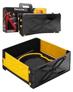 lot 14090 image: BGOVTAPO Foldable Portable X Stadium Arena with Carry Handle, Yellow Battle Arena Compatible with X Gyro Tops & Launchers. Travel Toy Gift for Kids Ages 6 (Stadium Only)
