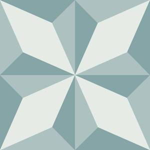 lot 15450 image: FloorPops Topaz Peel and Stick Floor Tiles, Blue Geometric Removable Vinyl Flooring, Self Adhesive Floor Tiles for Kitchen Bathroom Entryway 30 Tiles
