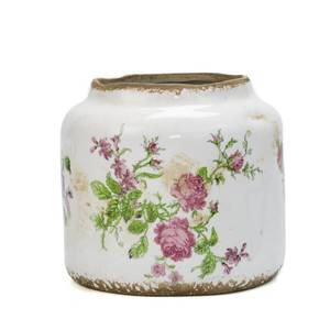 lot 15452 image: Dosayes Ceramic Pot for Plant,Crackle Glaze Vintage Plant Pots with Drainage Hole,5.51inch Corrugated Surface Planter for Indoor (Pink)