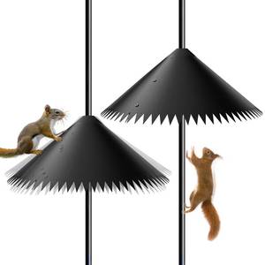 lot 15459 image: 2 Pack Wide Squirrel Baffle for Bird Feeder Pole, Outside Pole Mount Stopper & Bird House Guard for Outdoor Shepherd��s Hook - 19 inch