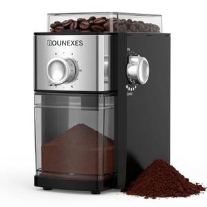 lot 15470 image: Rounexes Burr Coffee Grinder Electric, Coffee Beans Grinder for Home Use, Burr Mill Grinder with 17 Precision Settings�� for Espresso, Pour Over & Cold Brew