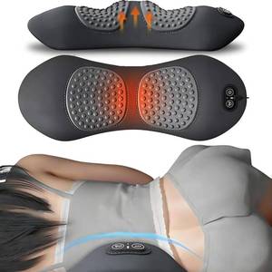 lot 15473 image: Smooth Triple Fusion Back Massager,3 in 1 Back Massagerr,Electric Lumbar Support Pillow Heat Vibration Massage Lower Back Spine Decompression Device(B)