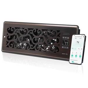 lot 15485 image: SANYCASA Register Booster Fan for 4 x 12 Register Holes, Quiet Vent Fan Booster with Intelligent Thermostat, Improves Heating Cooling, App Control, 10-Speeds, Charleston Smart Register Vent, ORB